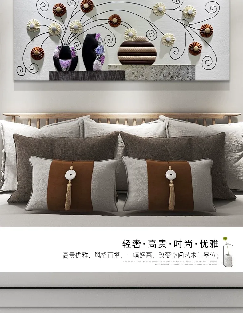 抽象 单幅 装饰画 轻奢风 卧室背景墙挂画 晶瓷画