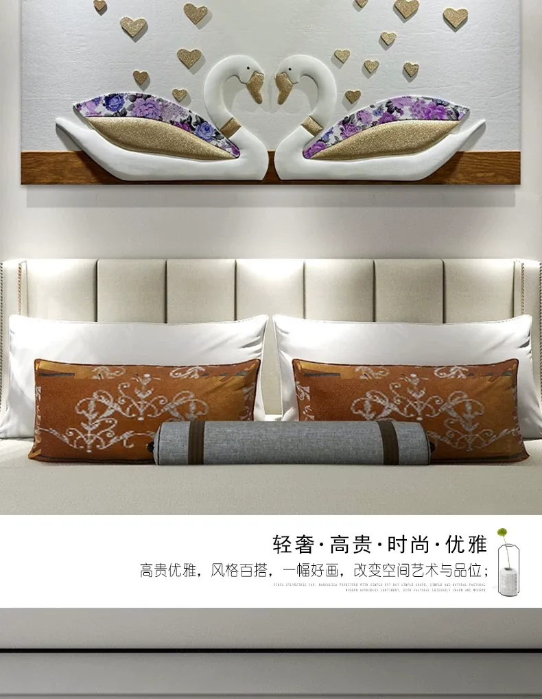 抽象 单幅 装饰画 轻奢风 卧室背景墙挂画 晶瓷画