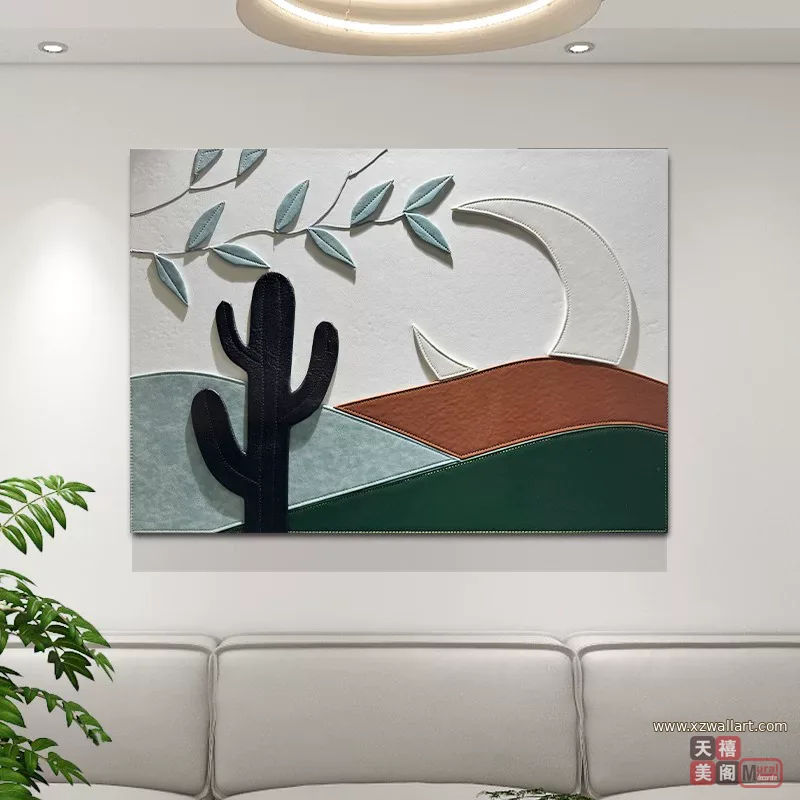 抽象 单幅 装饰画 轻奢风 餐厅背景墙挂画 晶瓷画