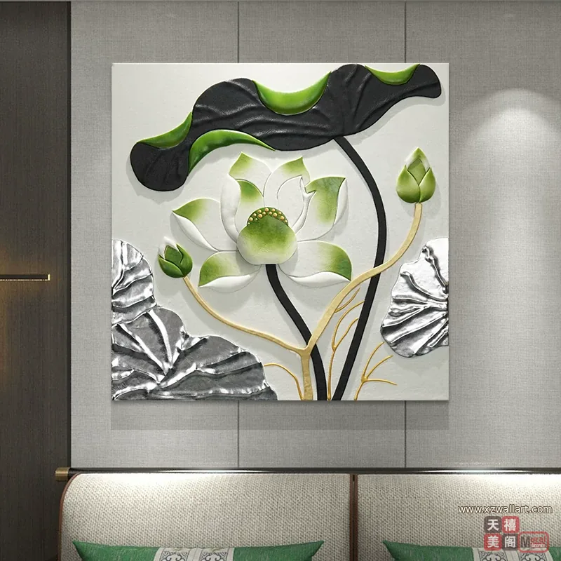 抽象 单幅 装饰画 现代简约 餐厅背景墙挂画 晶瓷画
