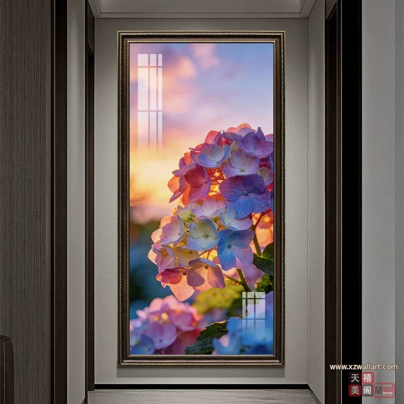 花 单幅 装饰画 轻奢风 玄关背景墙挂画 晶瓷画