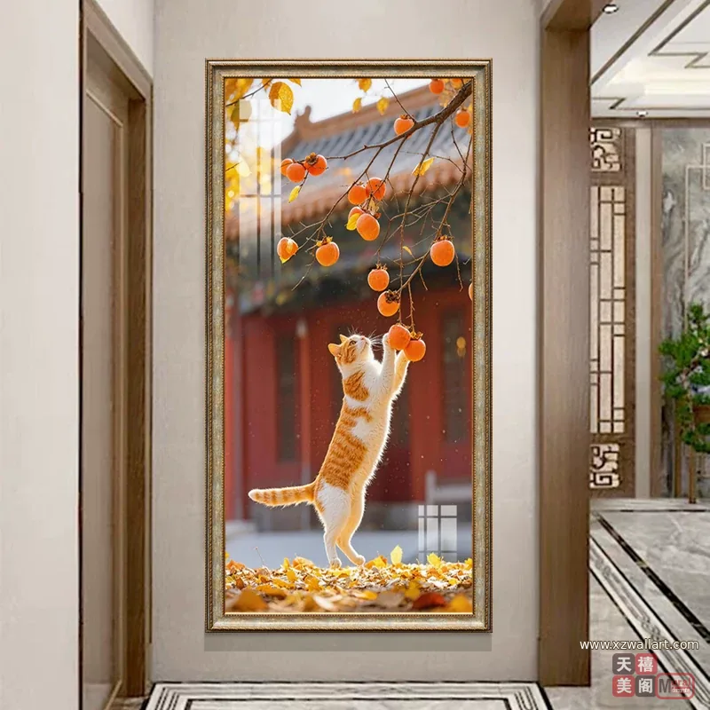 抽象 单幅 装饰画 现代简约 玄关背景墙挂画 晶瓷画