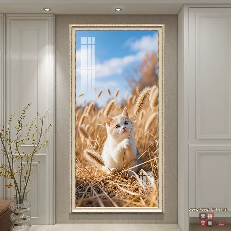 抽象 单幅 装饰画 现代简约 玄关背景墙挂画 晶瓷画