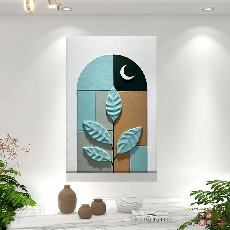抽象 单幅 装饰画 轻奢风 餐厅背景墙挂画 晶瓷画