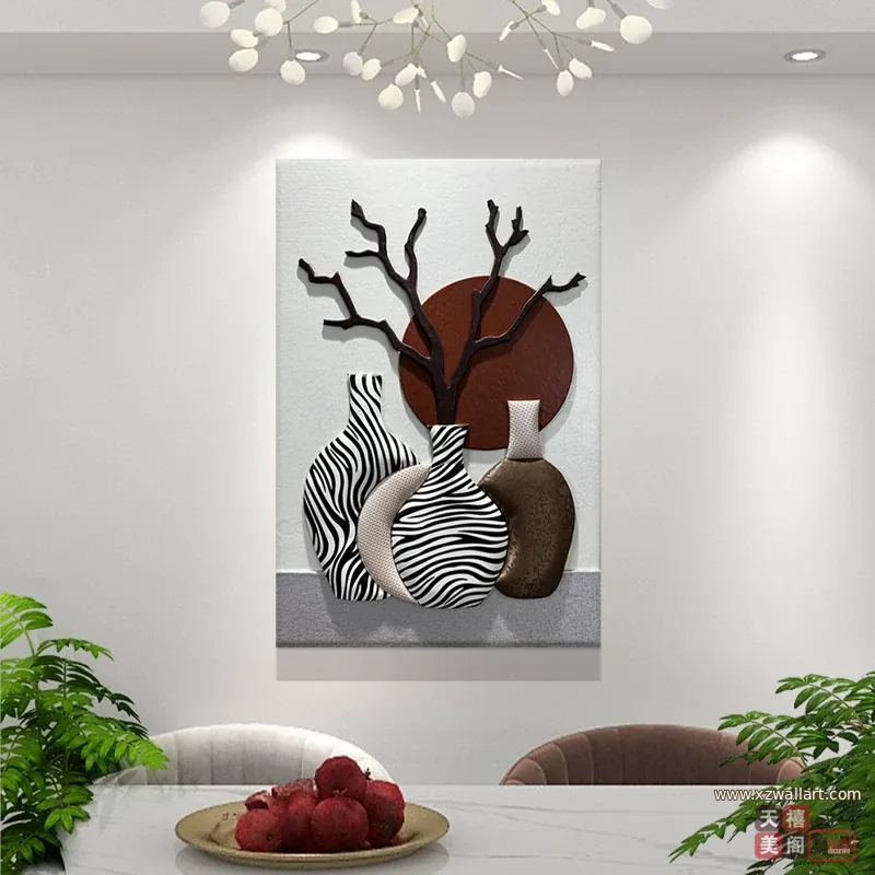 抽象 单幅 装饰画 北欧风 餐厅背景墙挂画 晶瓷画