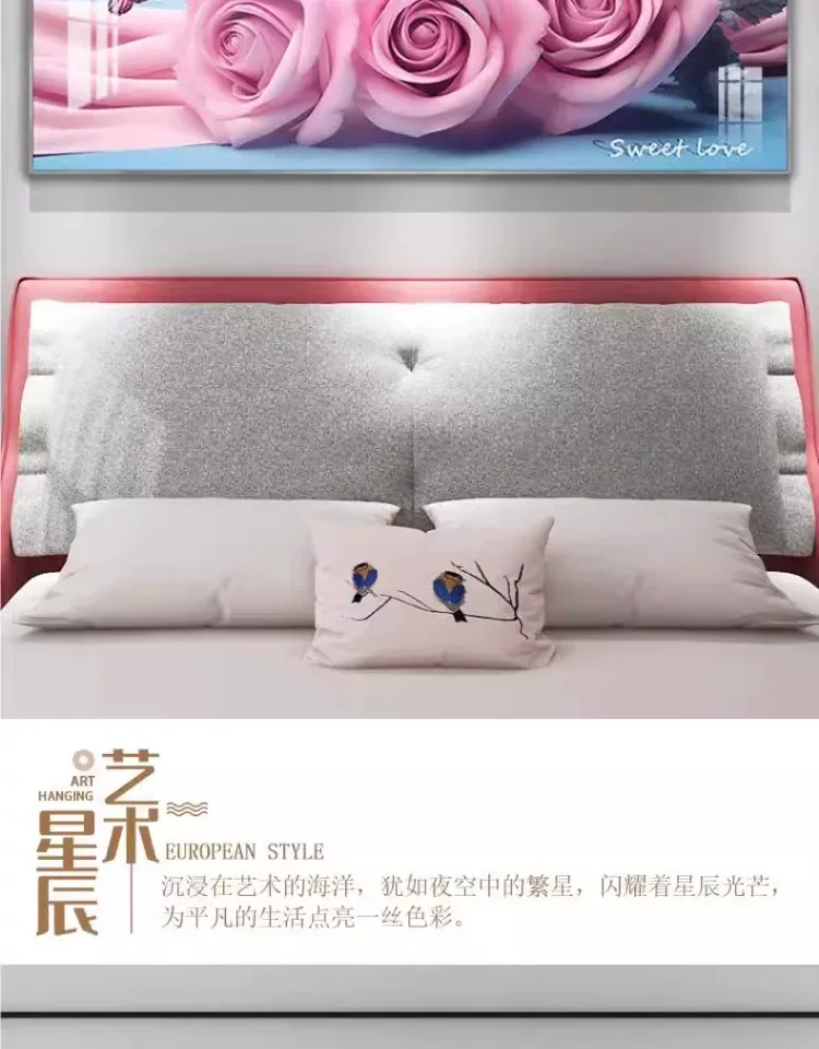 抽象 单幅 装饰画 北欧风 卧室背景墙挂画 晶瓷画