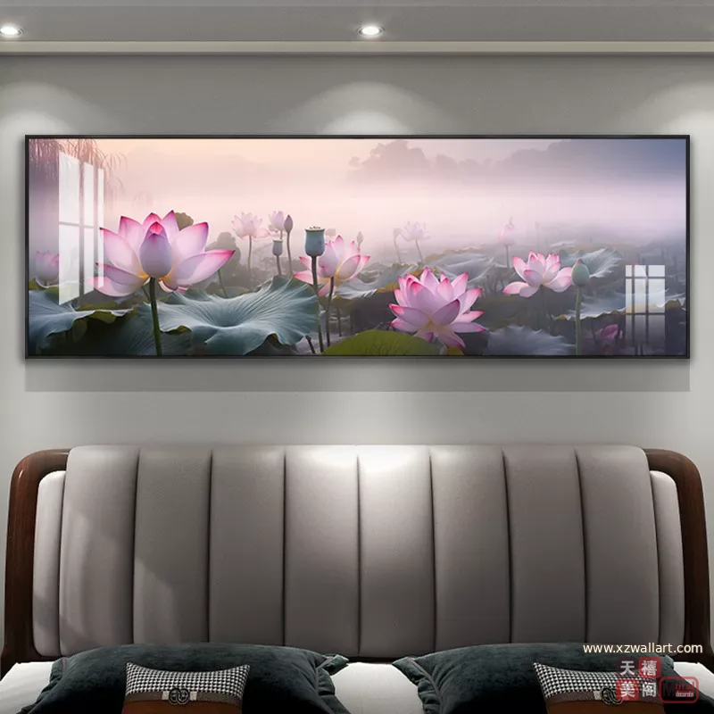抽象 单幅 装饰画 轻奢风 卧室背景墙挂画 晶瓷画