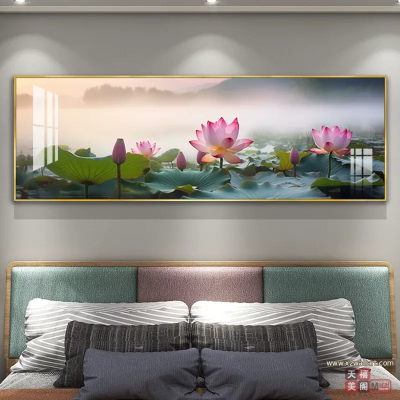 抽象 单幅 装饰画 轻奢风 卧室背景墙挂画 晶瓷画