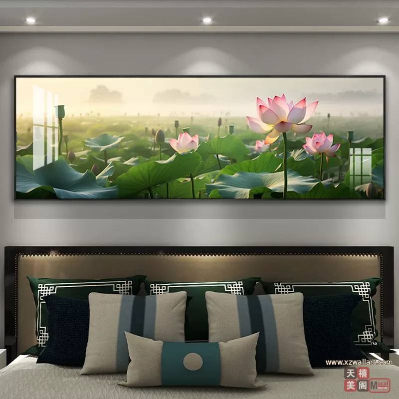 抽象 单幅 装饰画 轻奢风 卧室背景墙挂画 晶瓷画