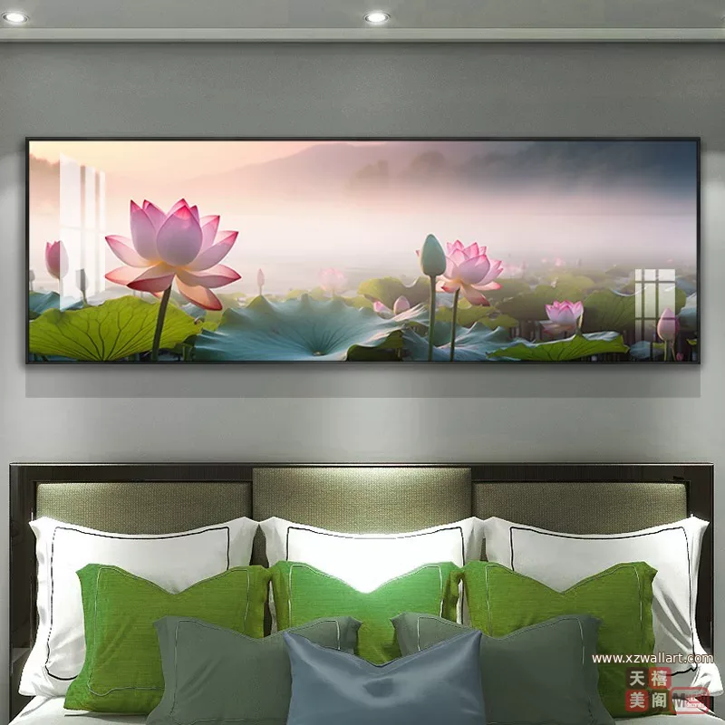 抽象 单幅 装饰画 轻奢风 卧室背景墙挂画 晶瓷画