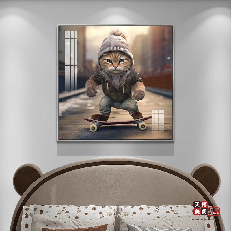 滑板猫咪