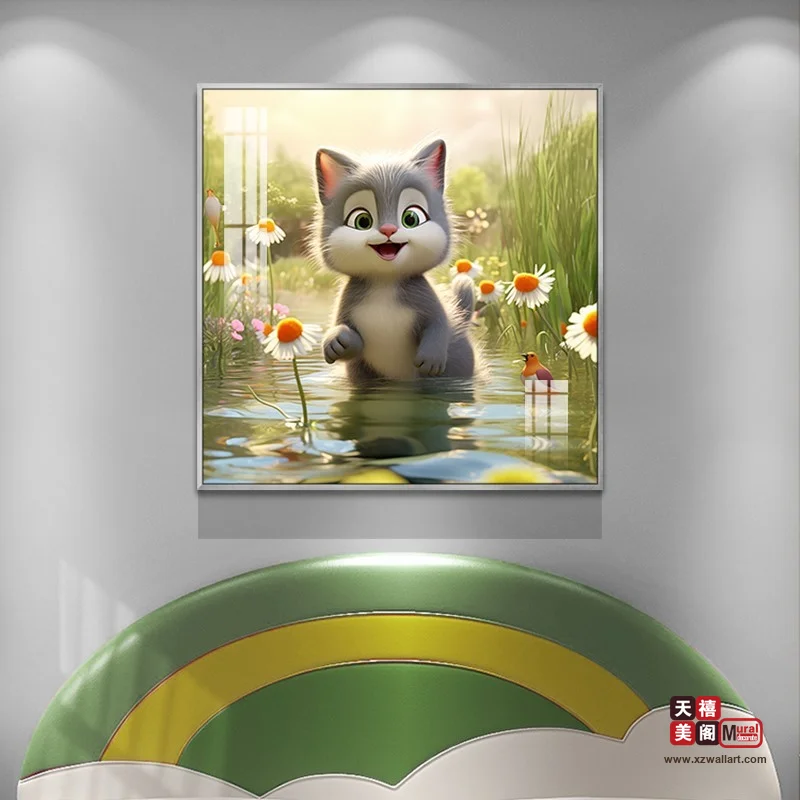 溪水与猫