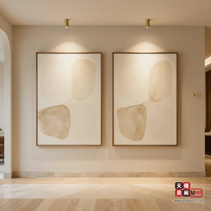 奶油风玄关装饰画案例 · 工装(2) 1