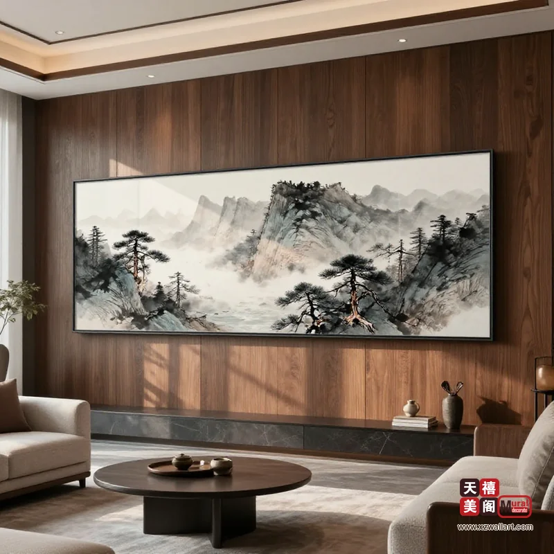 新中式客厅装饰画案例 · 家装（13）
