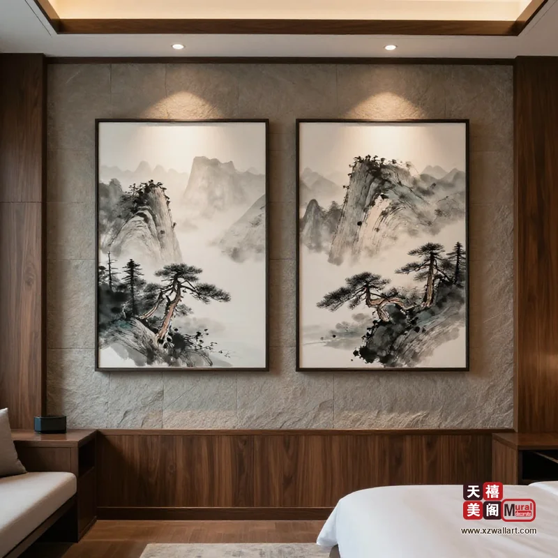 新中式卧室装饰画案例 · 工装(16) 1