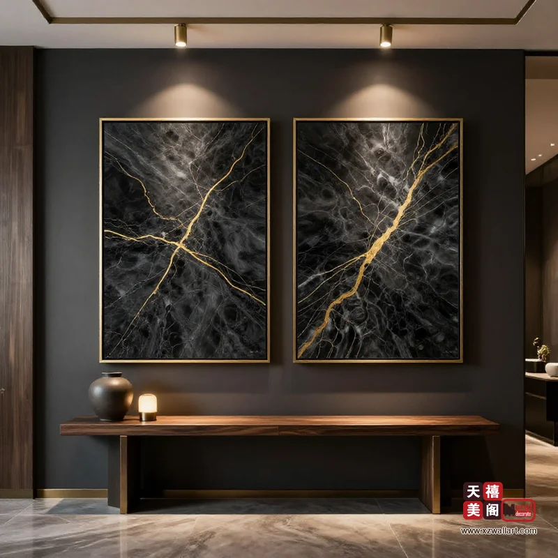 轻奢风玄关装饰画案例 · 家装（21） 2