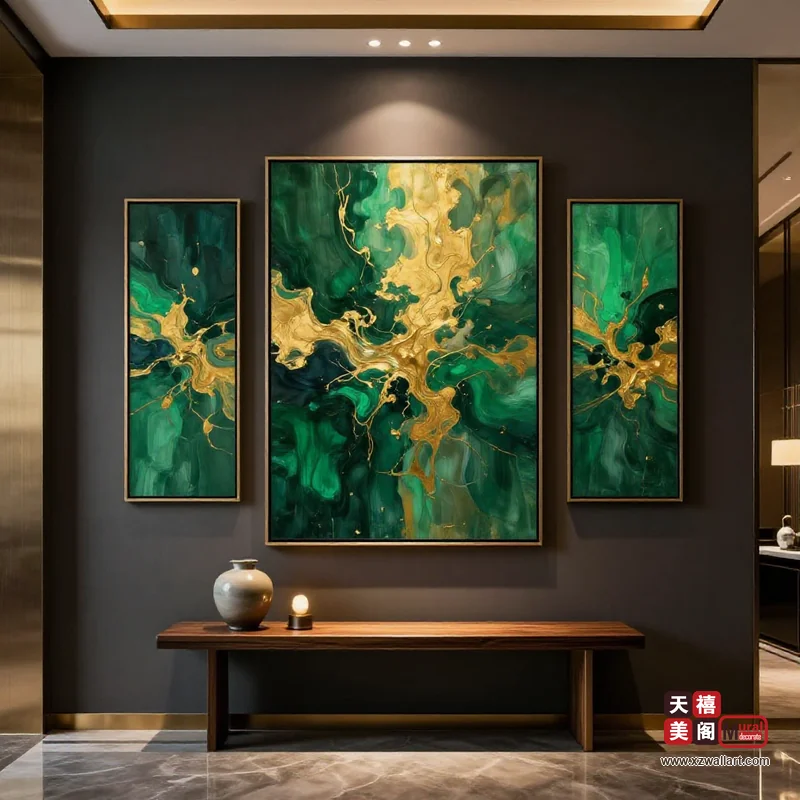 轻奢风玄关装饰画案例 · 家装（21） 3