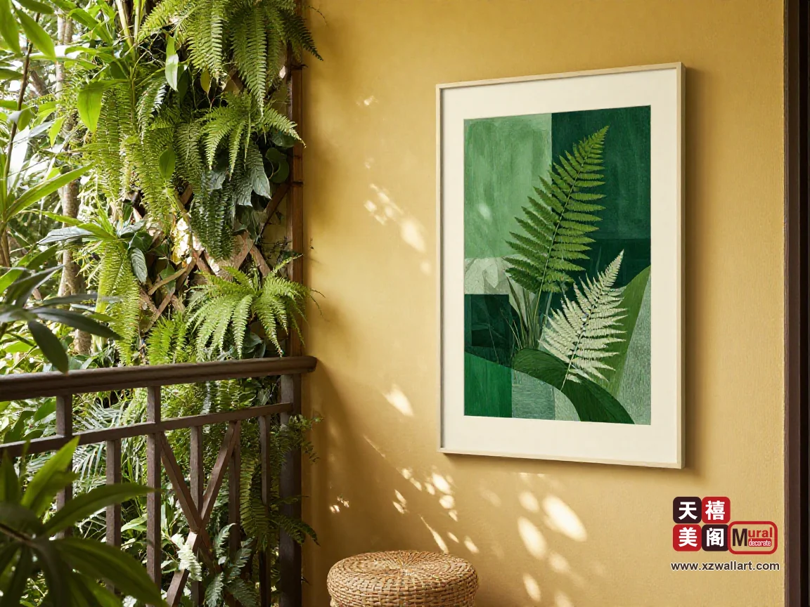 阳台小面积绿植墙怎么配画？植物、色彩与画面的呼吸感