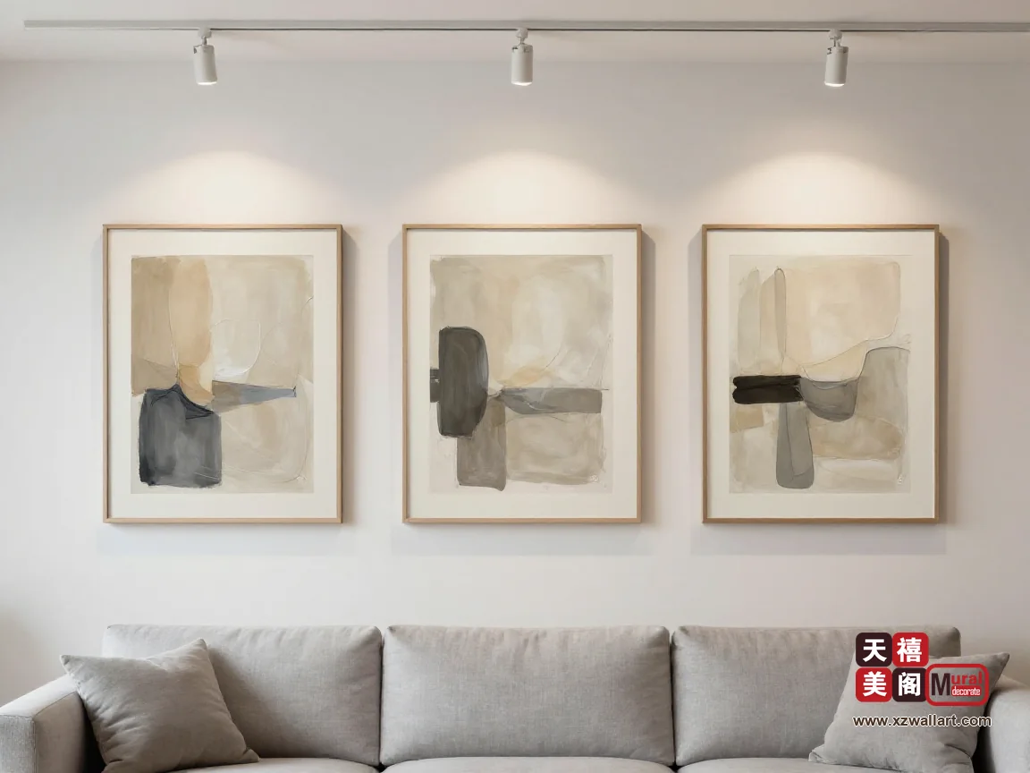 装饰画展厅怎么陈列？按风格、尺寸与动线的三种排法