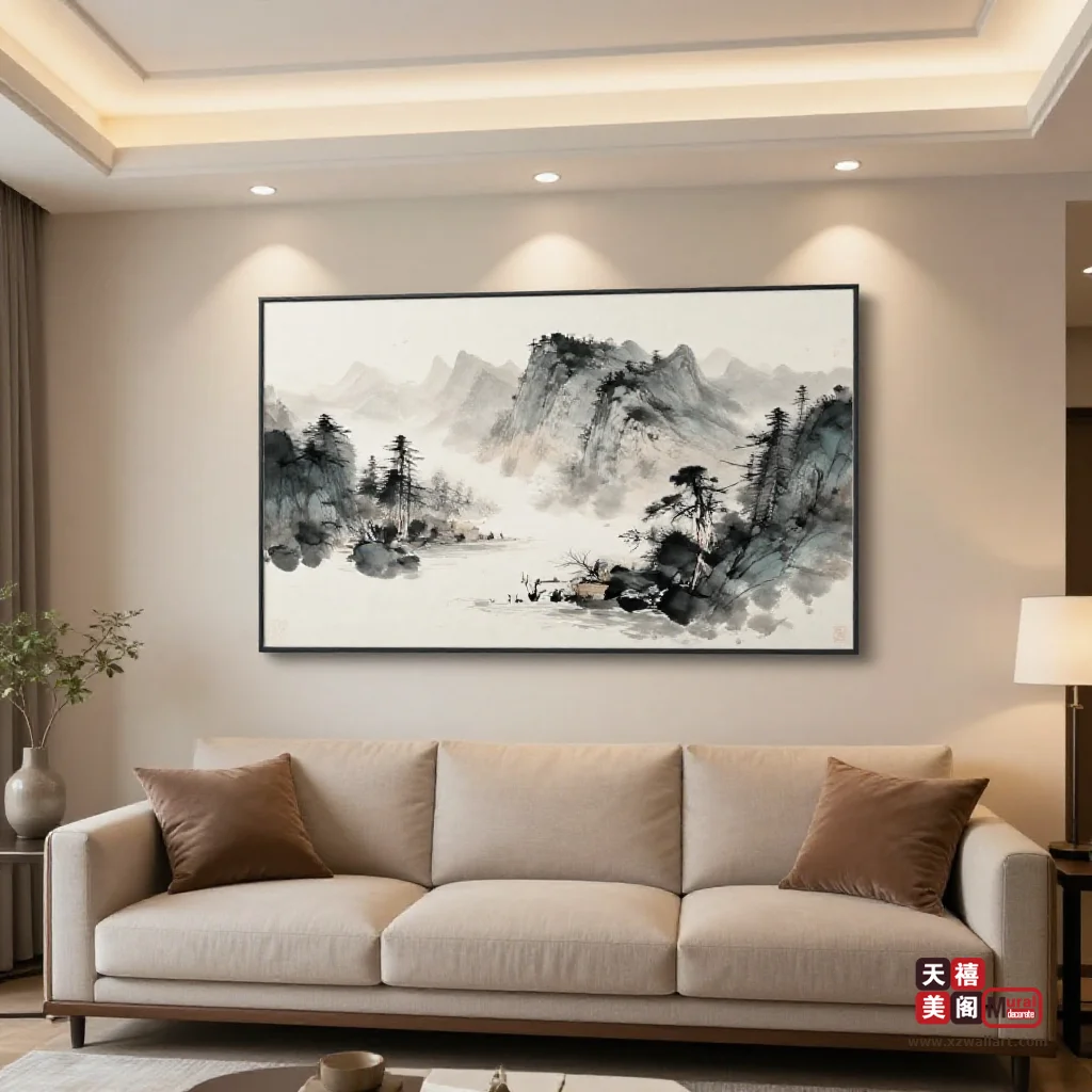 奶油风餐厅挂画怎么选？餐桌上方高度、宽度比例与吊灯避让