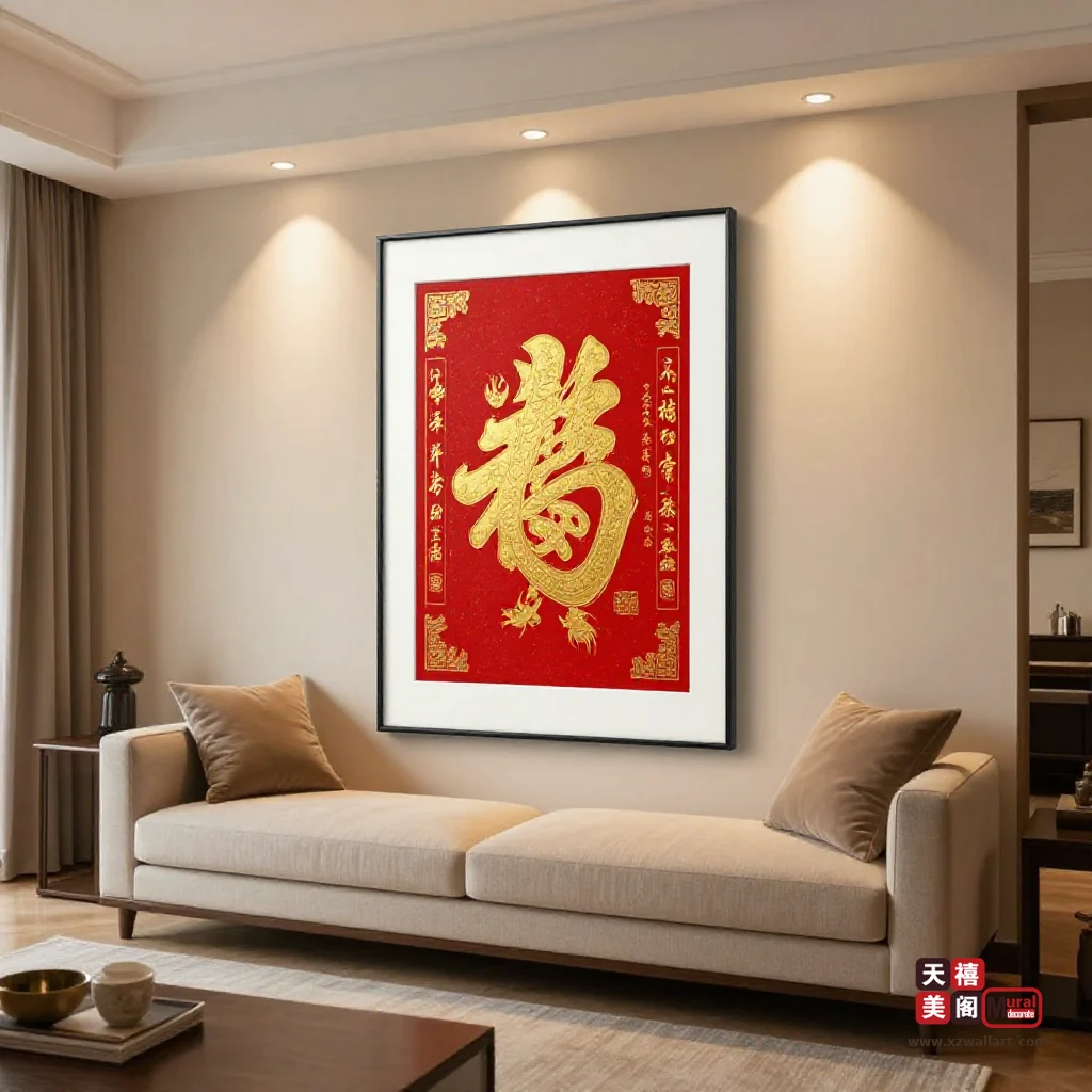 国潮风餐厅挂画怎么选？让吉祥意象停在画里，别铺到桌面上